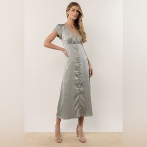 Bohme Mandy Mini Dress in Sage